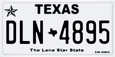TX license plate DLN4895