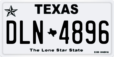 TX license plate DLN4896