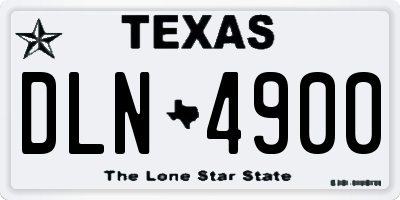 TX license plate DLN4900