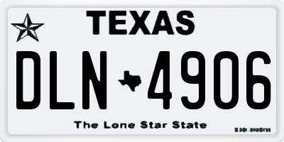TX license plate DLN4906