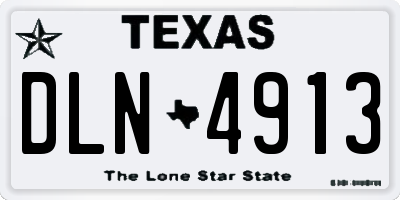TX license plate DLN4913