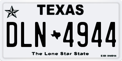 TX license plate DLN4944