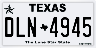 TX license plate DLN4945