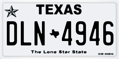 TX license plate DLN4946