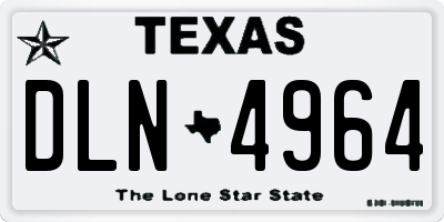 TX license plate DLN4964