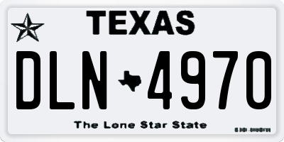 TX license plate DLN4970