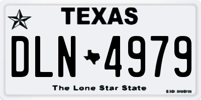 TX license plate DLN4979