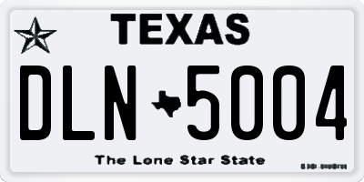 TX license plate DLN5004