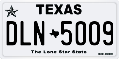 TX license plate DLN5009