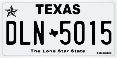 TX license plate DLN5015