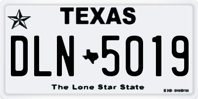 TX license plate DLN5019