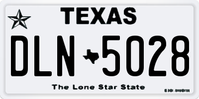 TX license plate DLN5028