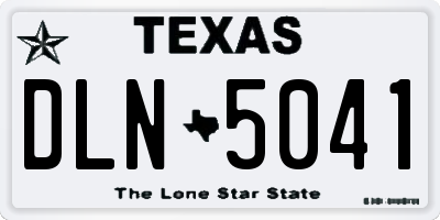 TX license plate DLN5041