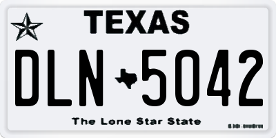 TX license plate DLN5042