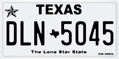 TX license plate DLN5045