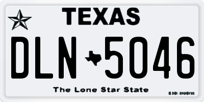 TX license plate DLN5046