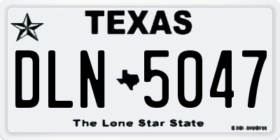 TX license plate DLN5047