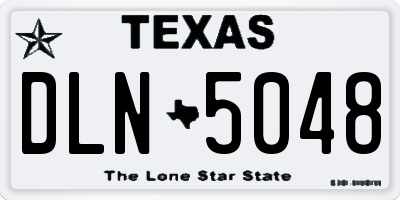 TX license plate DLN5048