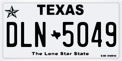 TX license plate DLN5049