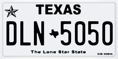 TX license plate DLN5050