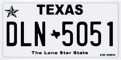 TX license plate DLN5051
