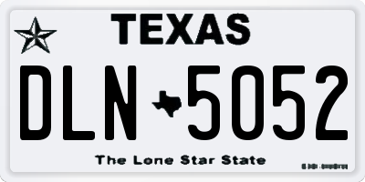 TX license plate DLN5052
