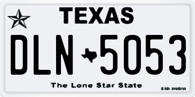 TX license plate DLN5053
