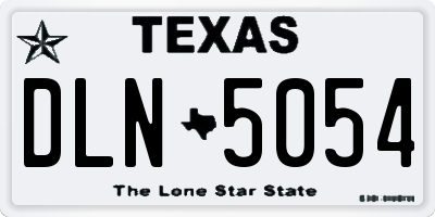 TX license plate DLN5054