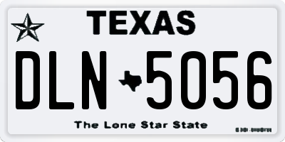 TX license plate DLN5056