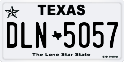 TX license plate DLN5057