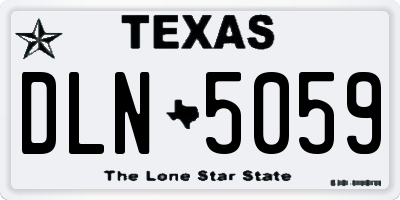 TX license plate DLN5059