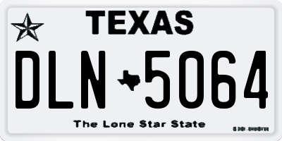 TX license plate DLN5064