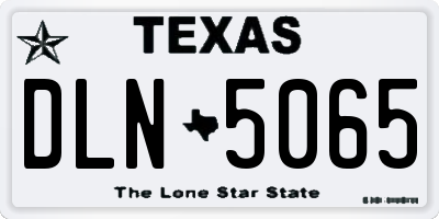 TX license plate DLN5065