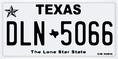 TX license plate DLN5066
