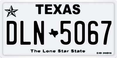 TX license plate DLN5067