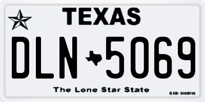 TX license plate DLN5069