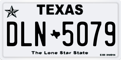 TX license plate DLN5079