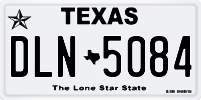 TX license plate DLN5084