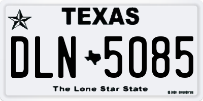 TX license plate DLN5085