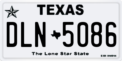 TX license plate DLN5086