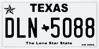 TX license plate DLN5088