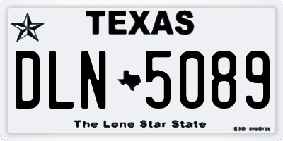 TX license plate DLN5089