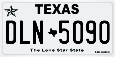TX license plate DLN5090