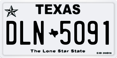 TX license plate DLN5091