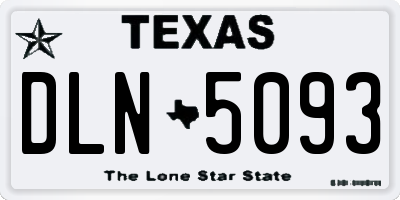 TX license plate DLN5093