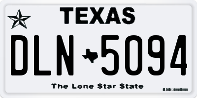 TX license plate DLN5094