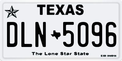 TX license plate DLN5096