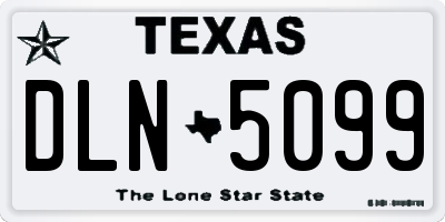 TX license plate DLN5099