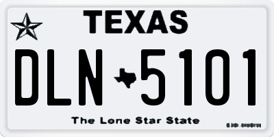 TX license plate DLN5101