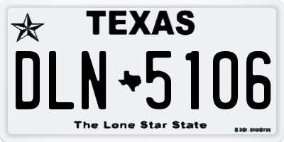 TX license plate DLN5106